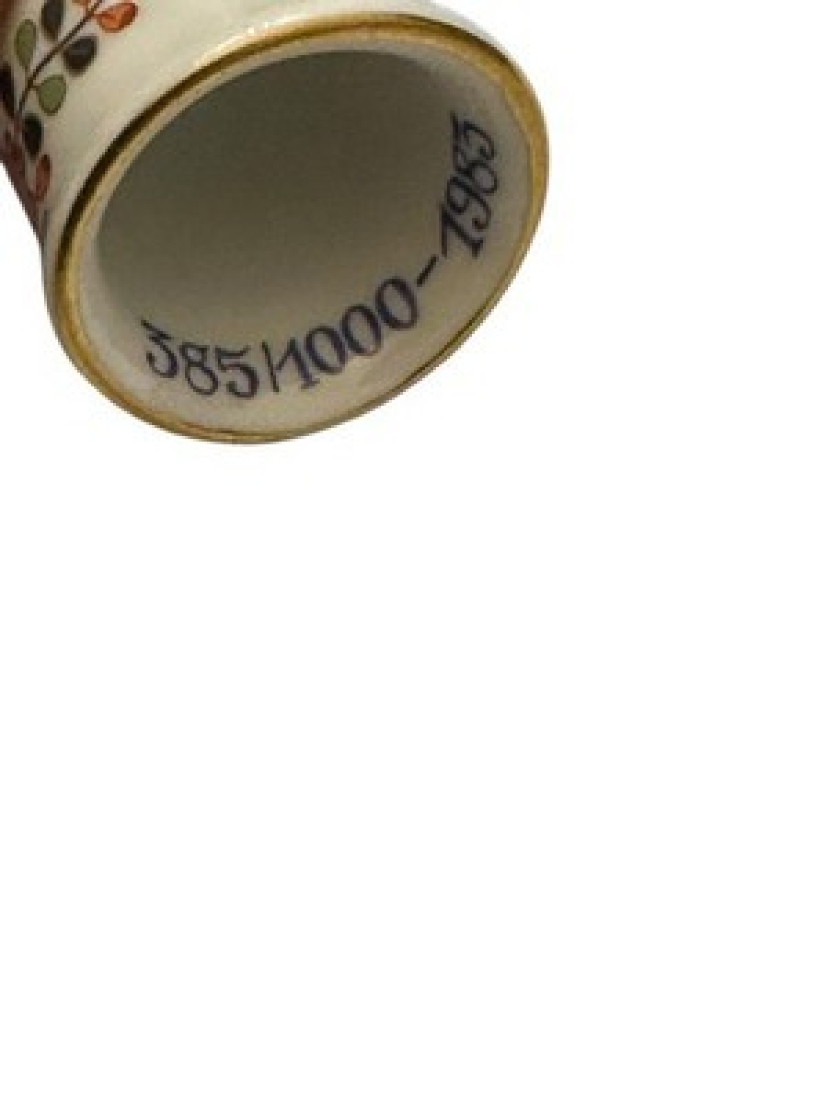 Meissen Fingerhut Thimble Dekor Blume limitiert 385/1000 - 1985