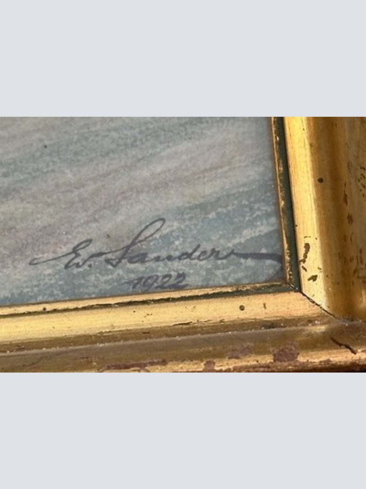 Gross Russbach Großrußbach Niederösterreich Aquarell um 1922     E. Lauderer