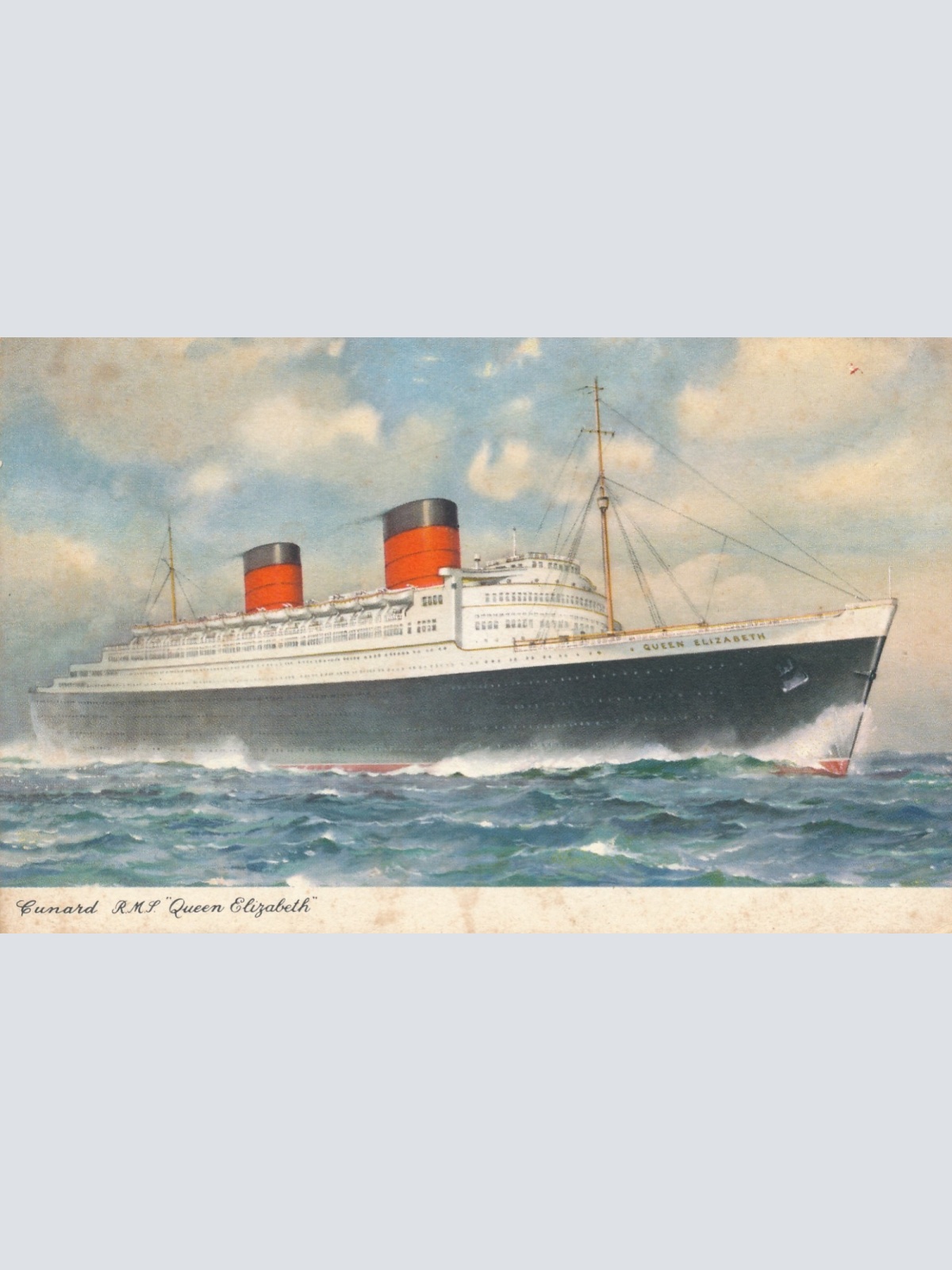 AK vom R.M.L Dampfer Queen Elisabeth Ansichtskarte (16794)