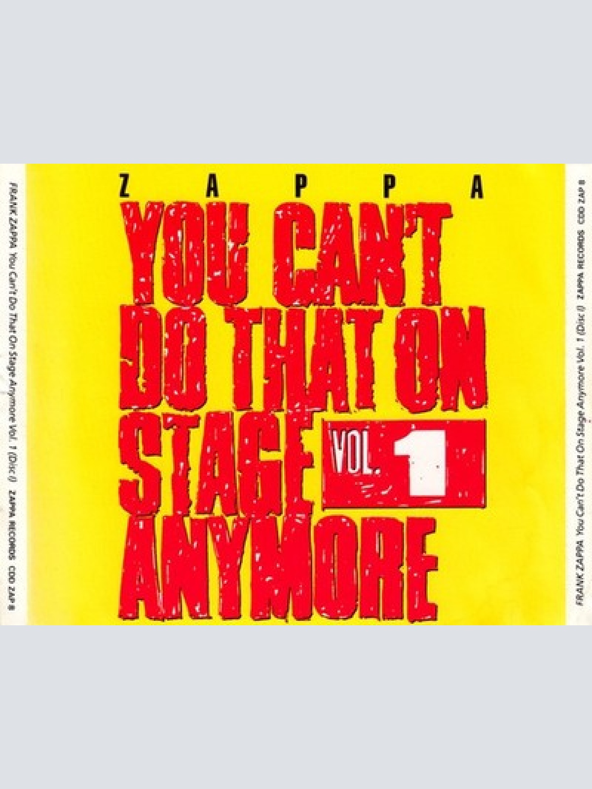 2xCD, Album, MPO Zappa* - You Can't Do That On Stage Anymore Vol. 1