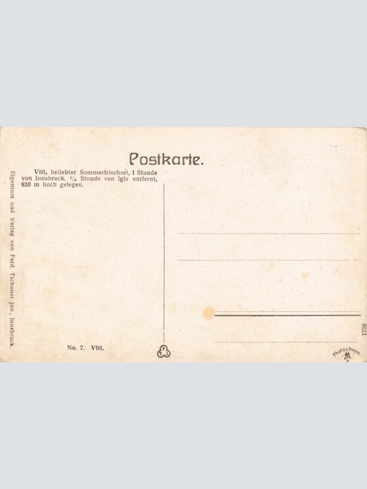 AK aus Vill beliebter Sommerfrischort Tirol Ansichtskarte (16800)