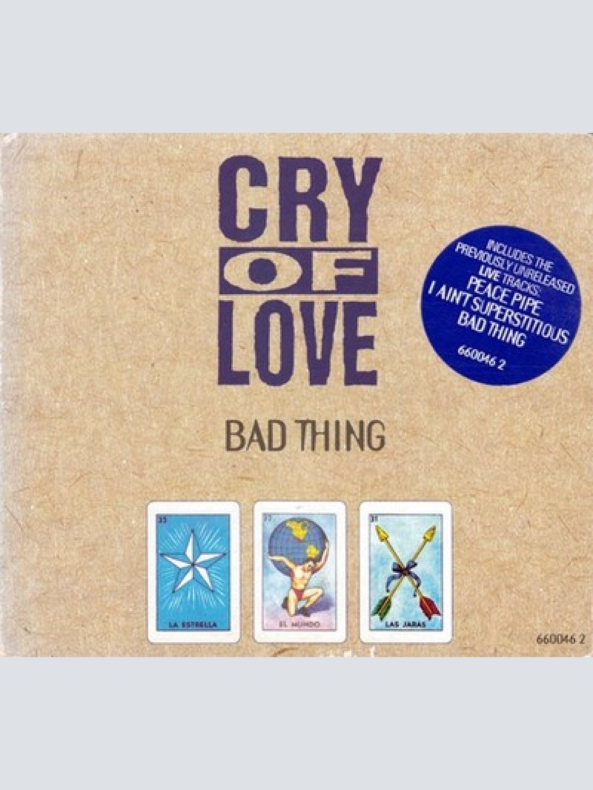 CD, Single, Dig Cry Of Love - Bad Thing