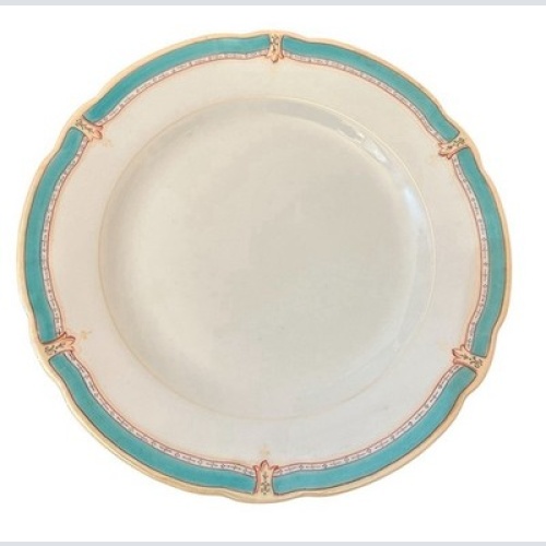 Antiker Speiseteller Teller Carl Tielsch Altwasser Schlesien 24 cm um 1900