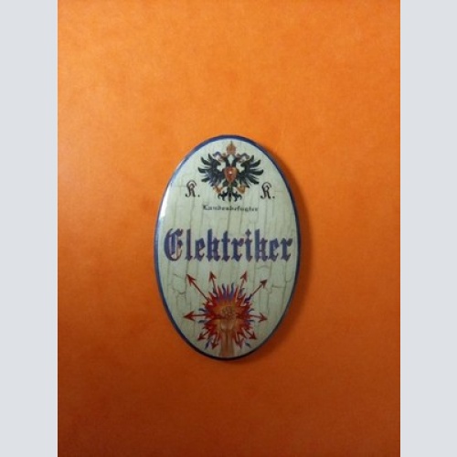 Nostalgie KuK Flaschenöffner Magnet Landesbefugter Elektriker