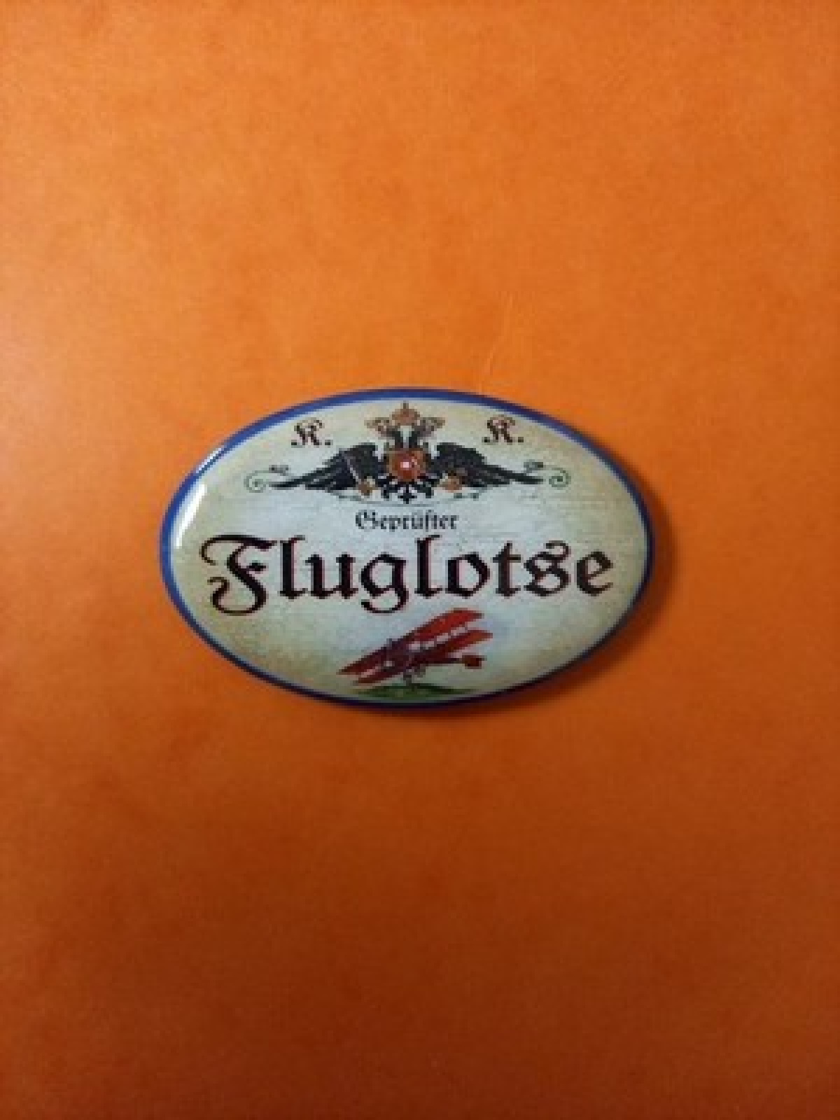 Nostalgie KuK Flaschenöffner Magnet Geprüfter Fluglotse