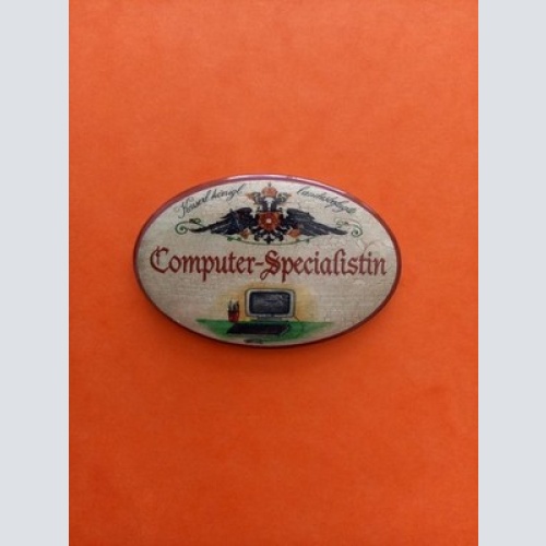 Nostalgie KuK Flaschenöffner Magnet Landesbefugter Computer Specialistin