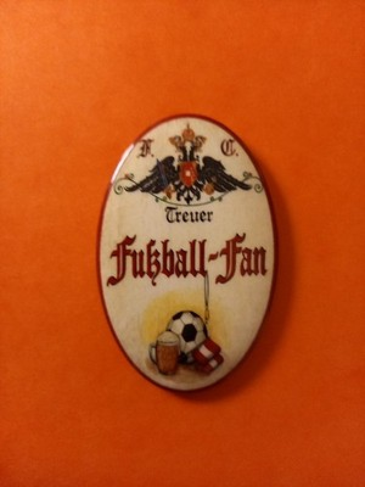 Nostalgie KuK Flaschenöffner Magnet Treuer Fußball Fan