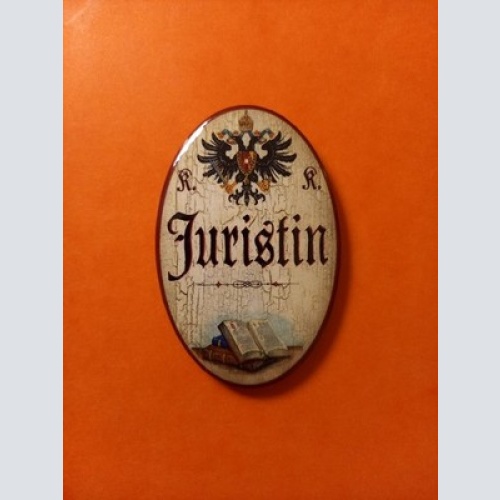 Nostalgie KuK Flaschenöffner Magnet Juristin