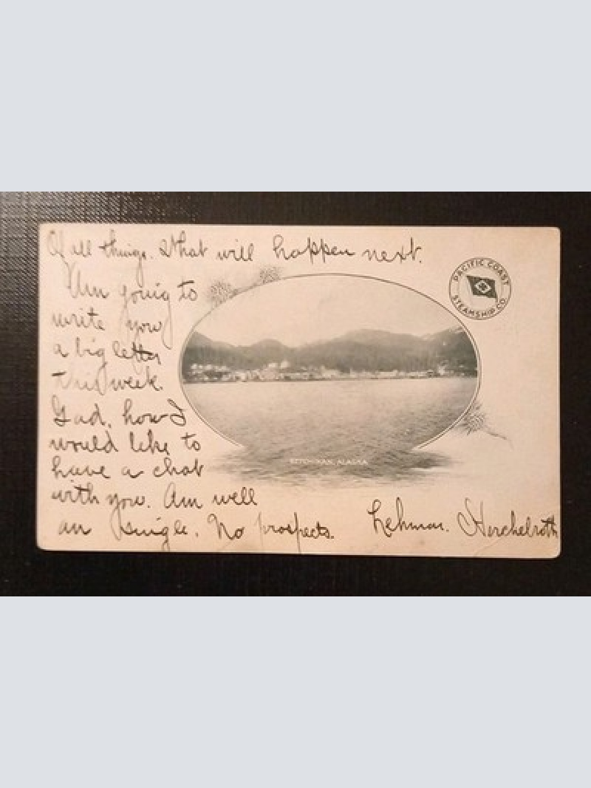 Ketchikan, Alaska / Pacific Coast Steamship Co. (um 1908) USA Gr K