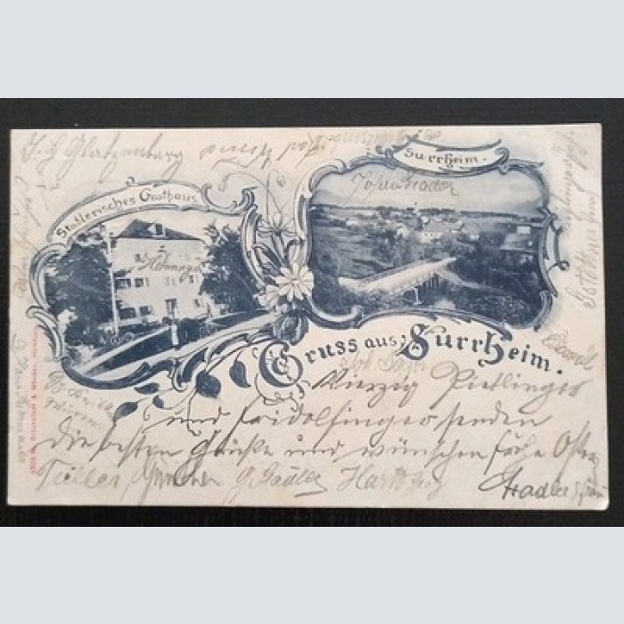Gruss aus Surrheim / Surheim mit Stadler’s Gasthaus & Ortsansicht K