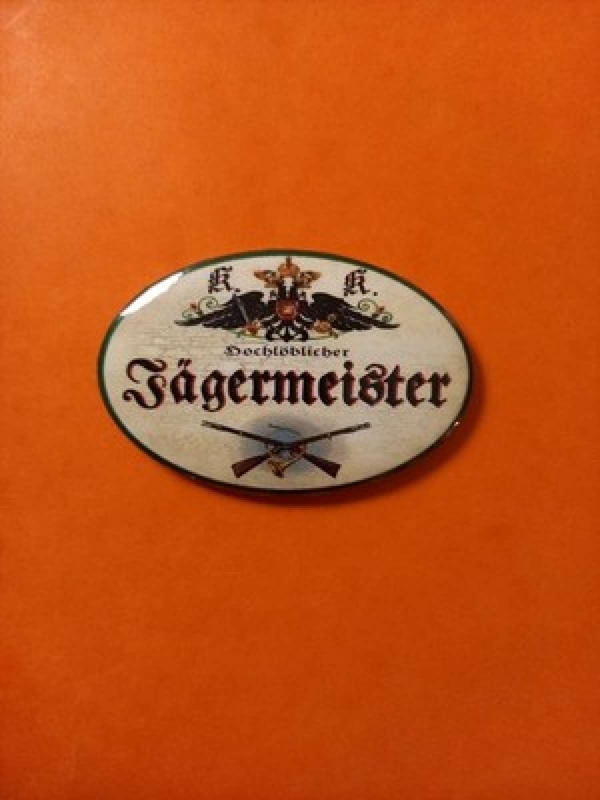 Nostalgie KuK Flaschenöffner Magnet Hochlöblicher Jägermeister