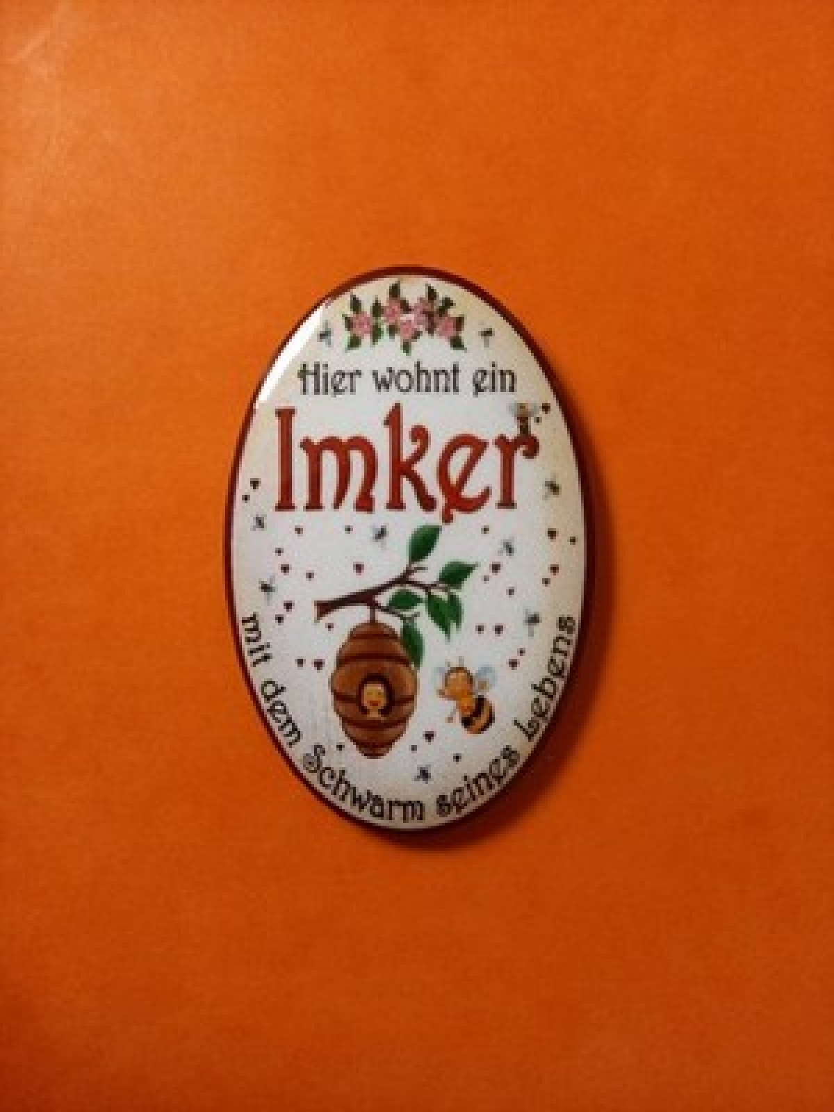 Nostalgie KuK Flaschenöffner Magnet Hier Wohnt Ein Imker M D Schwarm S.Lebens