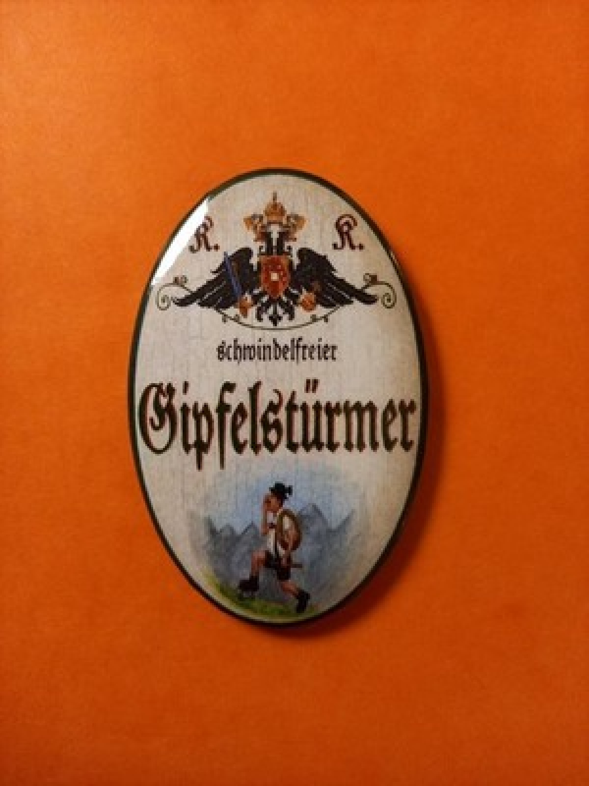 Nostalgie KuK Flaschenöffner Magnet Schwindelfreier Gipfelstürmer
