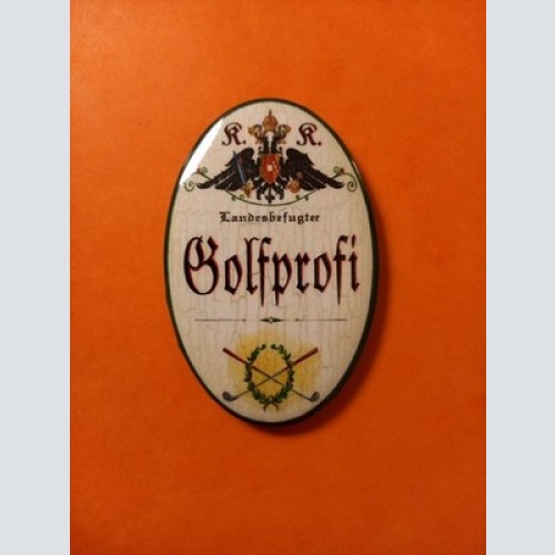Nostalgie KuK Flaschenöffner Magnet Landesbefugter Golfprofi