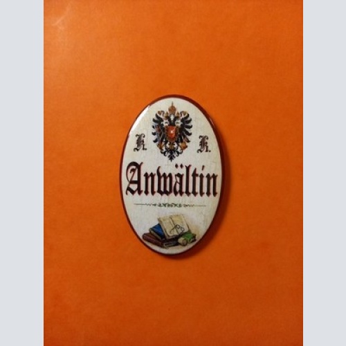 Nostalgie KuK Flaschenöffner Magnet Anwältin