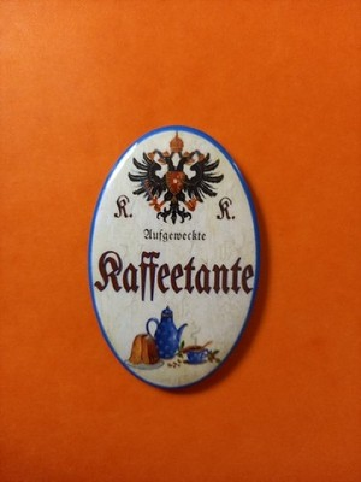 Nostalgie KuK Flaschenöffner Magnet Aufgeweckte Kaffeetante