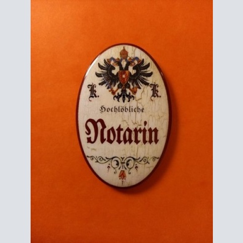 Nostalgie KuK Flaschenöffner Magnet Hochlöbliche Notarin