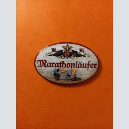 Nostalgie KuK Flaschenöffner Magnet Marathonläufer