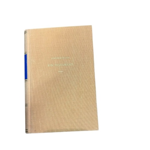 Ein Testament : Roman Maass, Joachim: