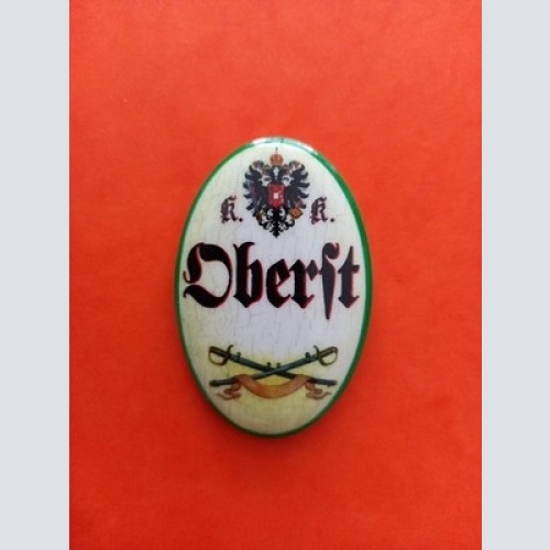 Nostalgie KuK Flaschenöffner Magnet Oberst