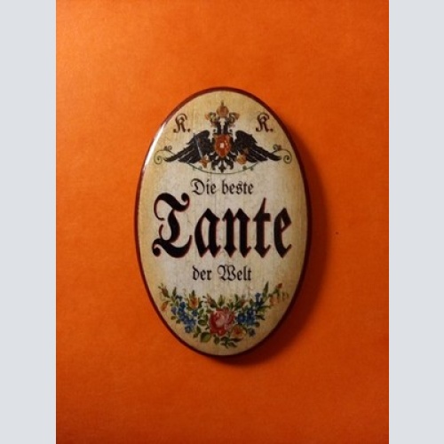 Nostalgie KuK Flaschenöffner Magnet Die Beste Tante Der Welt