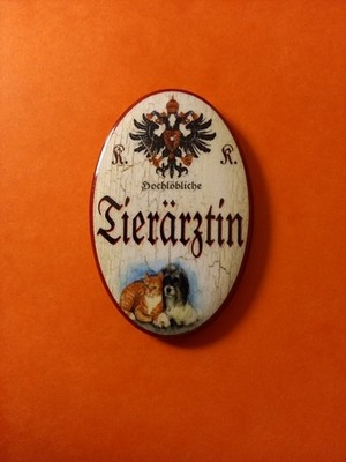 Nostalgie KuK Flaschenöffner Magnet Hochlöbliche Tierärztin