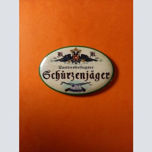 Nostalgie KuK Flaschenöffner Magnet Landesbefugter Schürzenjäger