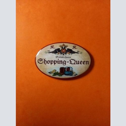 Nostalgie KuK Flaschenöffner Magnet Stilsichere Shopping Queen