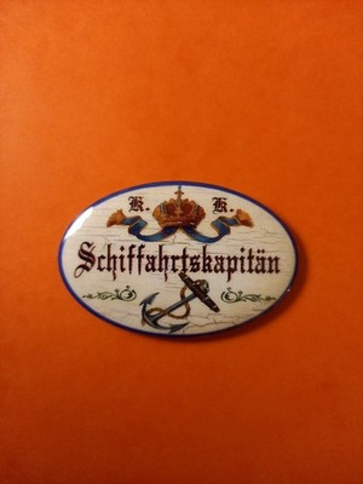 Nostalgie KuK Flaschenöffner Magnet Schiffahrtskapitän