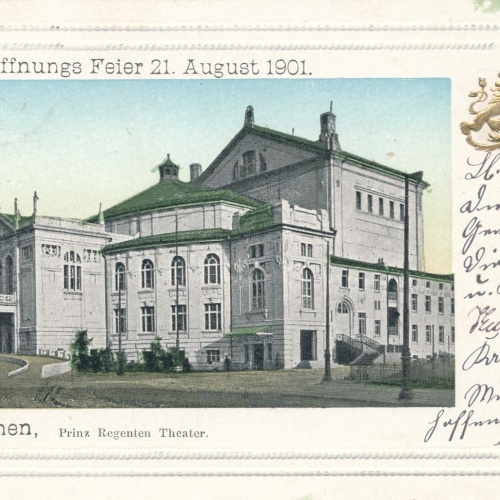 Präge - Karte aus Prinz Regenten Theater München Bayern Ansichtskarte (17081)