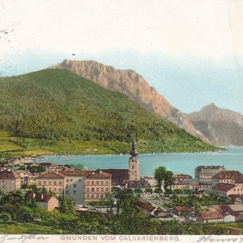 AK aus Gmunden vom Calvarienberg Oberösterreich Ansichtskarte (17124)