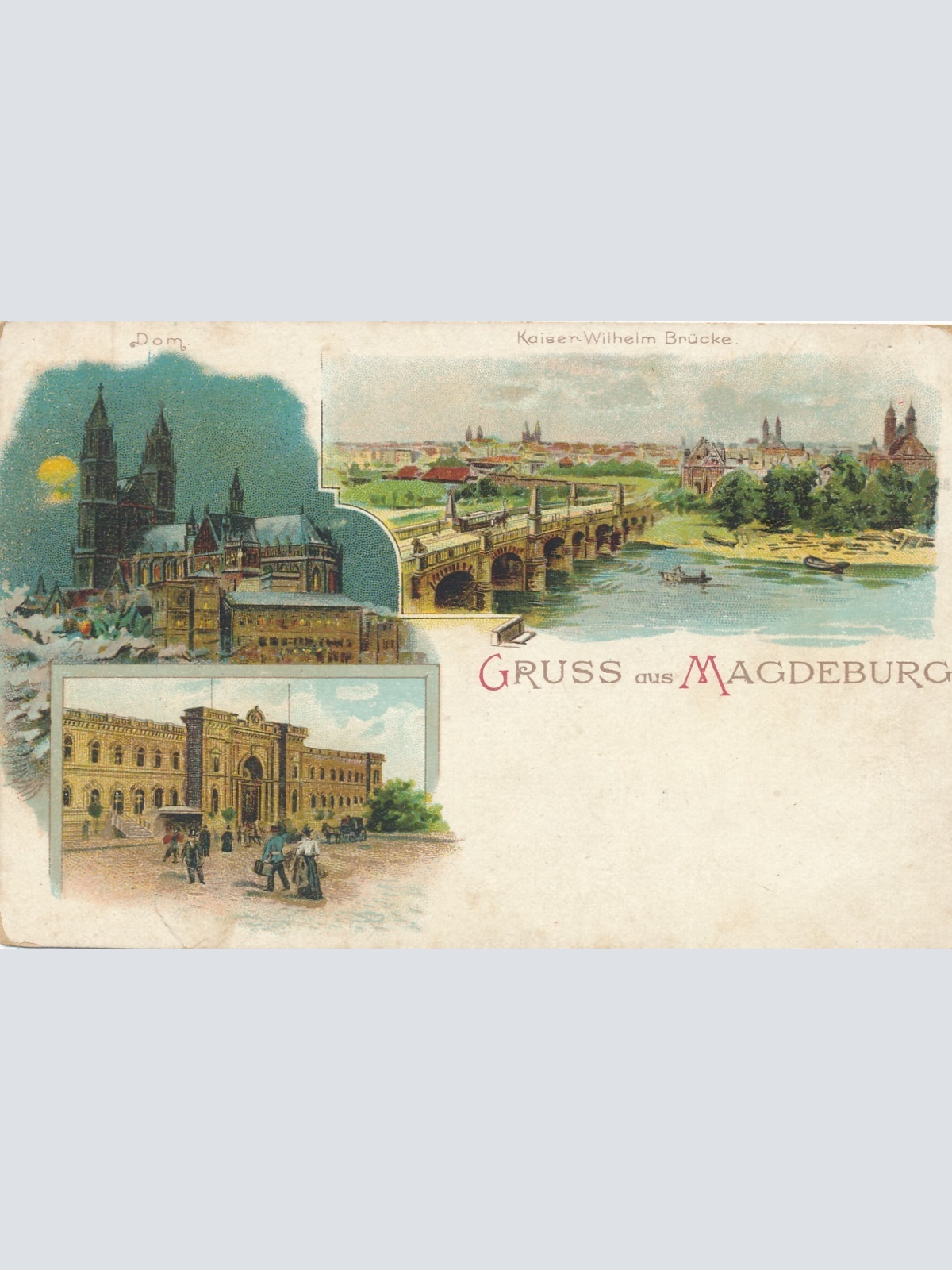 AK gruss aus Magdeburg Sachsen Anhalt Ansichtskarte (16916)