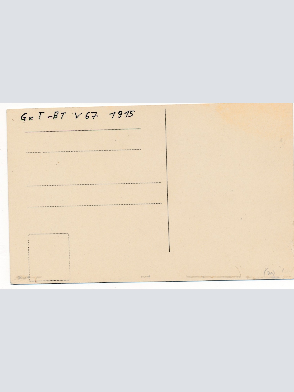 AK von einem Kriegsschiff Gr. T - BT V67 1915 Ansichtskarte (16936)