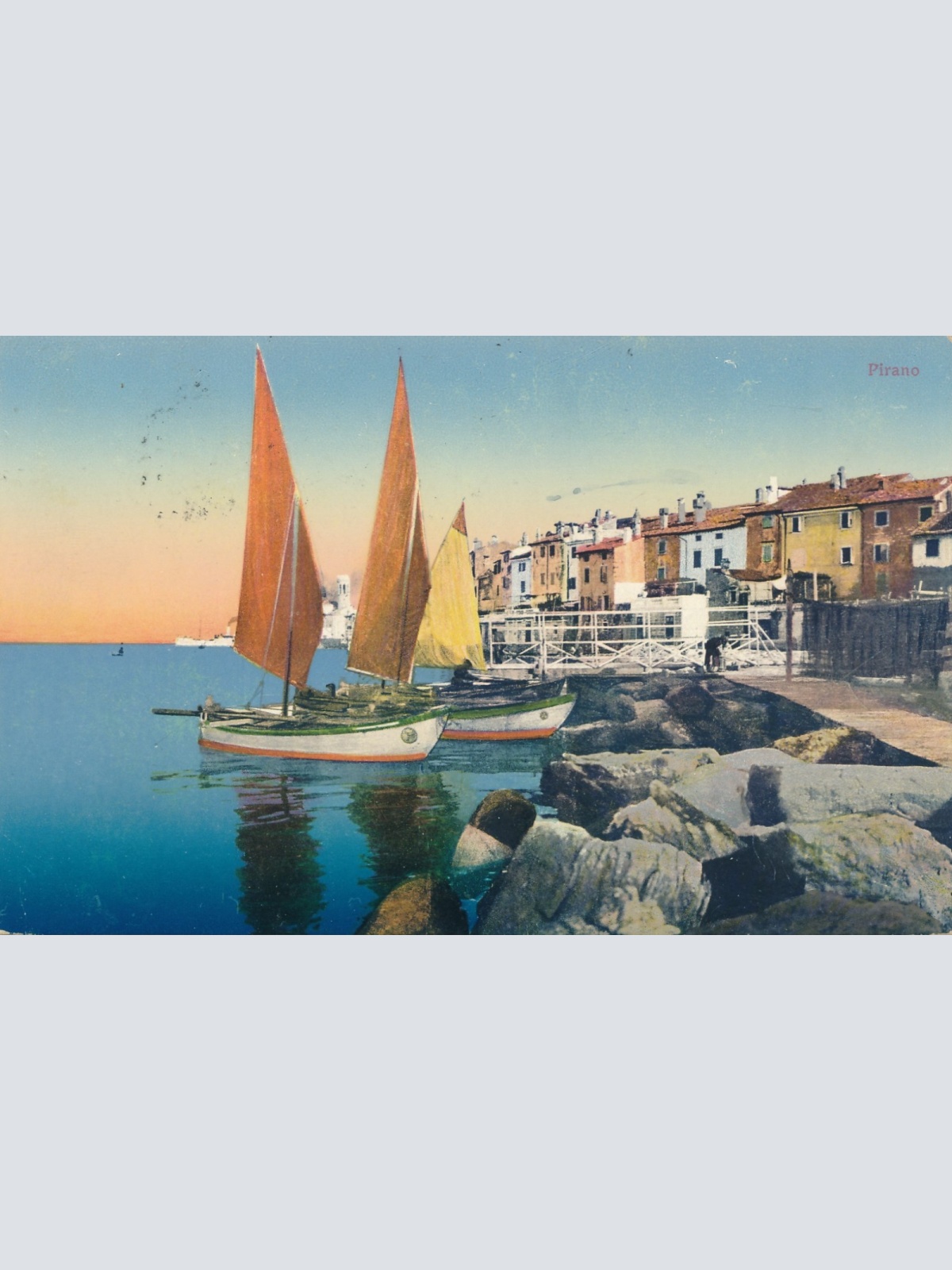 AK aus Pirano Slowenien mit Boot Ansichtskarte (16924)