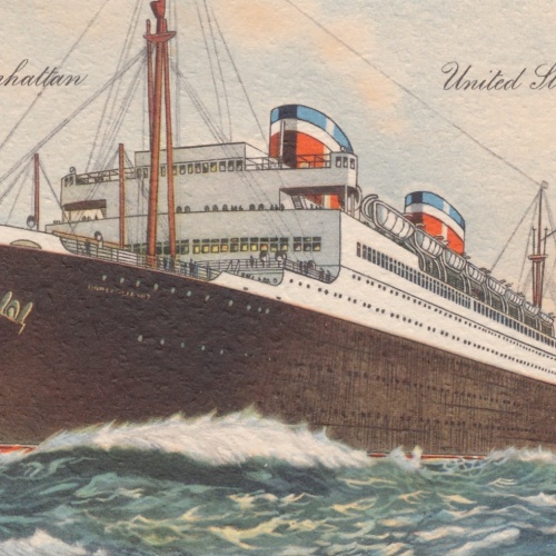 AK S.S. Manhattam United States Lines Ansichtskarte (16953)