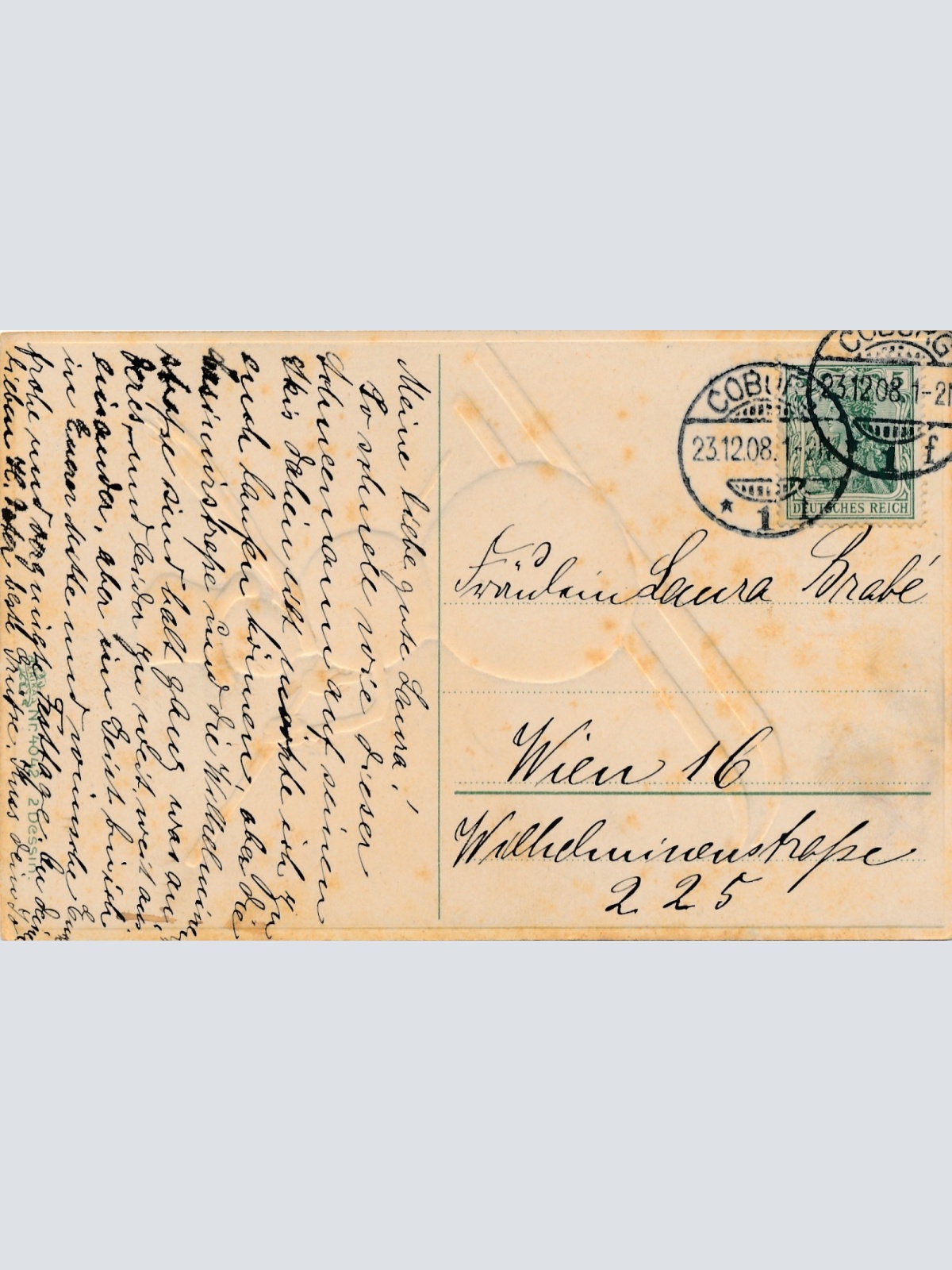 Präge - AK Fröhliche Weihnachten Schneemann auf Skie Ansichtskarte (16948)