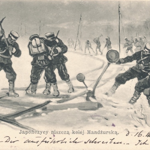 AK Militaria Japonezyey niszeza kolej Mandzurska Ansichtskarte (16970)