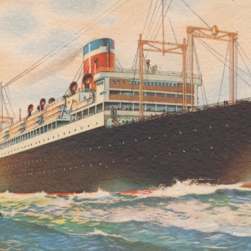 AK S.S. President Roosevelt Ansichtskarte (16952)