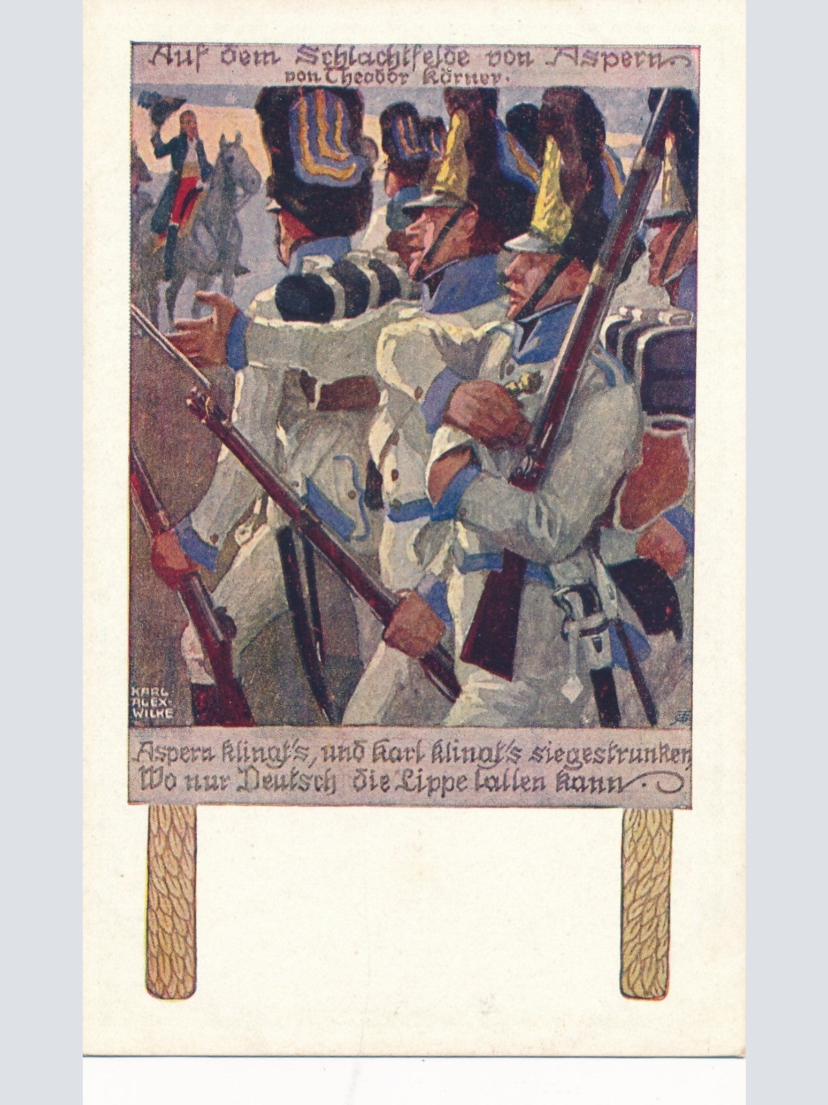 Rot Kreuz Karte . Nr203 Militaria auf dem Schlachtfeld vom Aspern (16997)