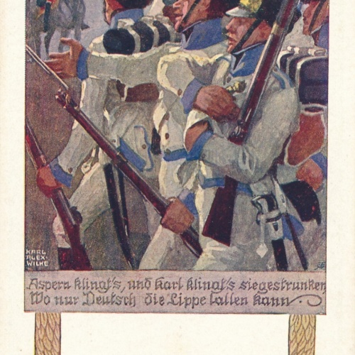 Rot Kreuz Karte . Nr203 Militaria auf dem Schlachtfeld vom Aspern (16997)