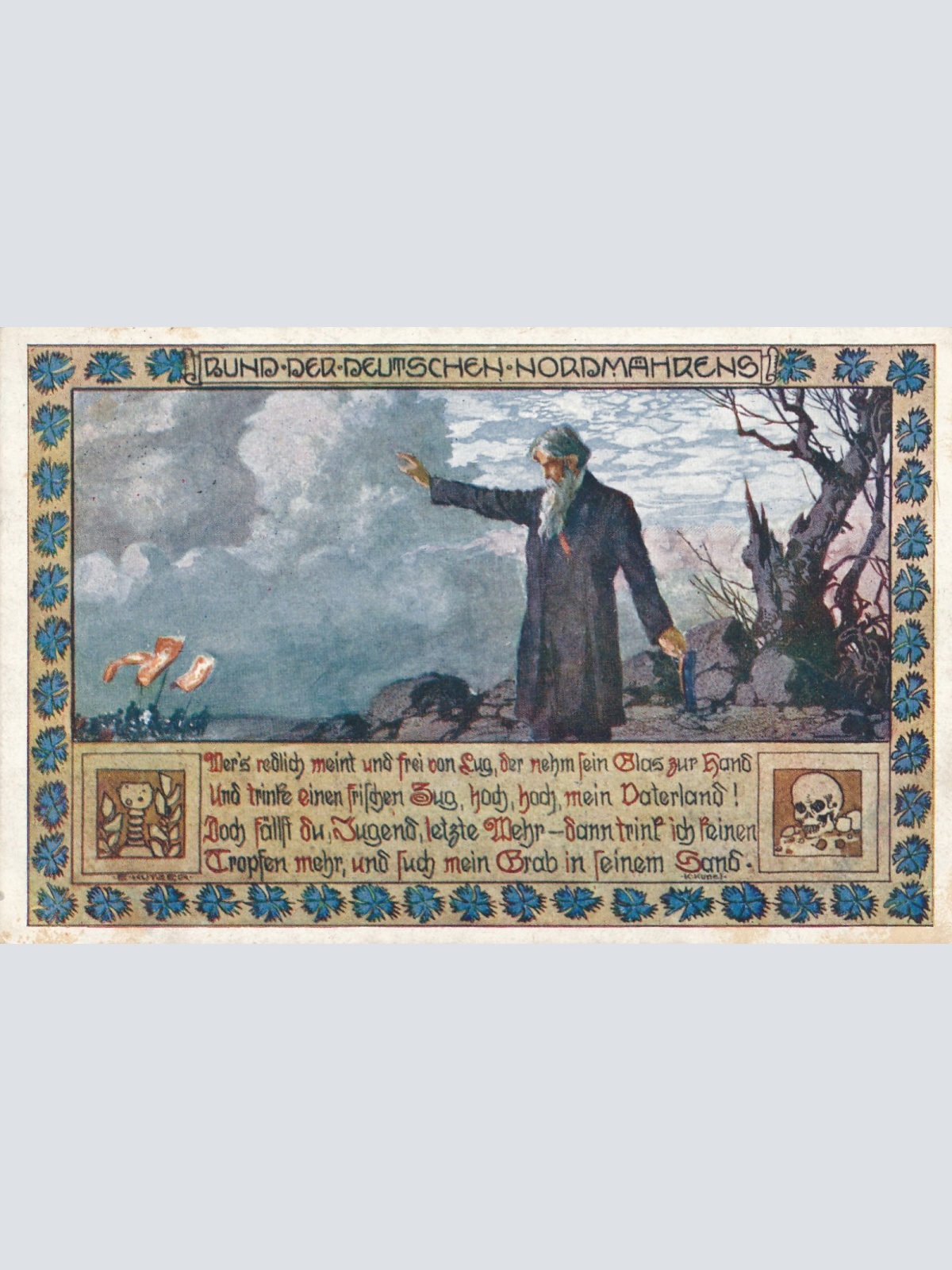 DSV - Karte Bund der Deutschen Nordmeerens wers redlich meint in frei .. (17010)