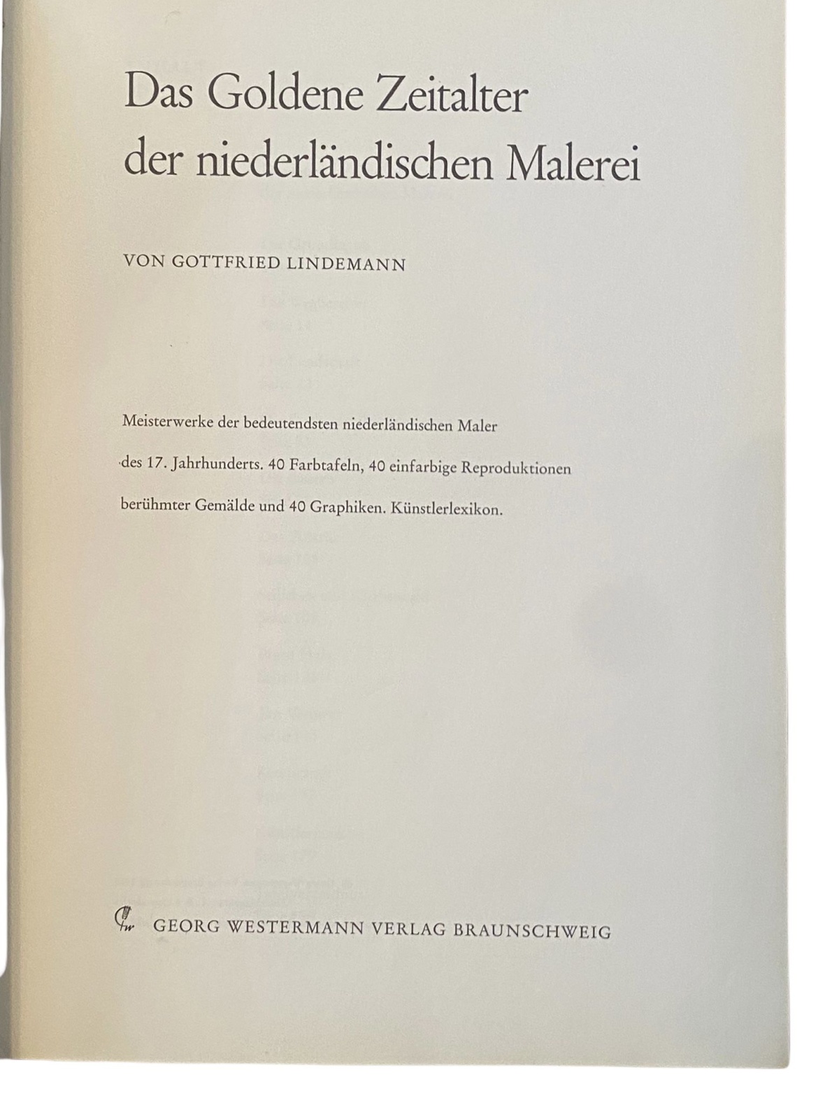 1608 Lindemann DAS GOLDENE ZEITALTER DER NIEDERLÄNDISCHEN MALEREI JAHRHUNDERTS