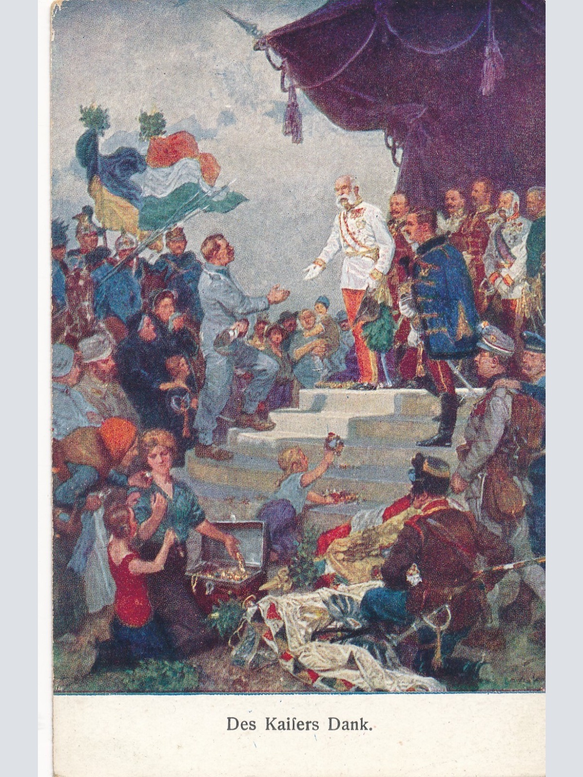 AK Militaria vom Kaiser Franz Josef des Kaisers Dank Ansichtskarte (17075)