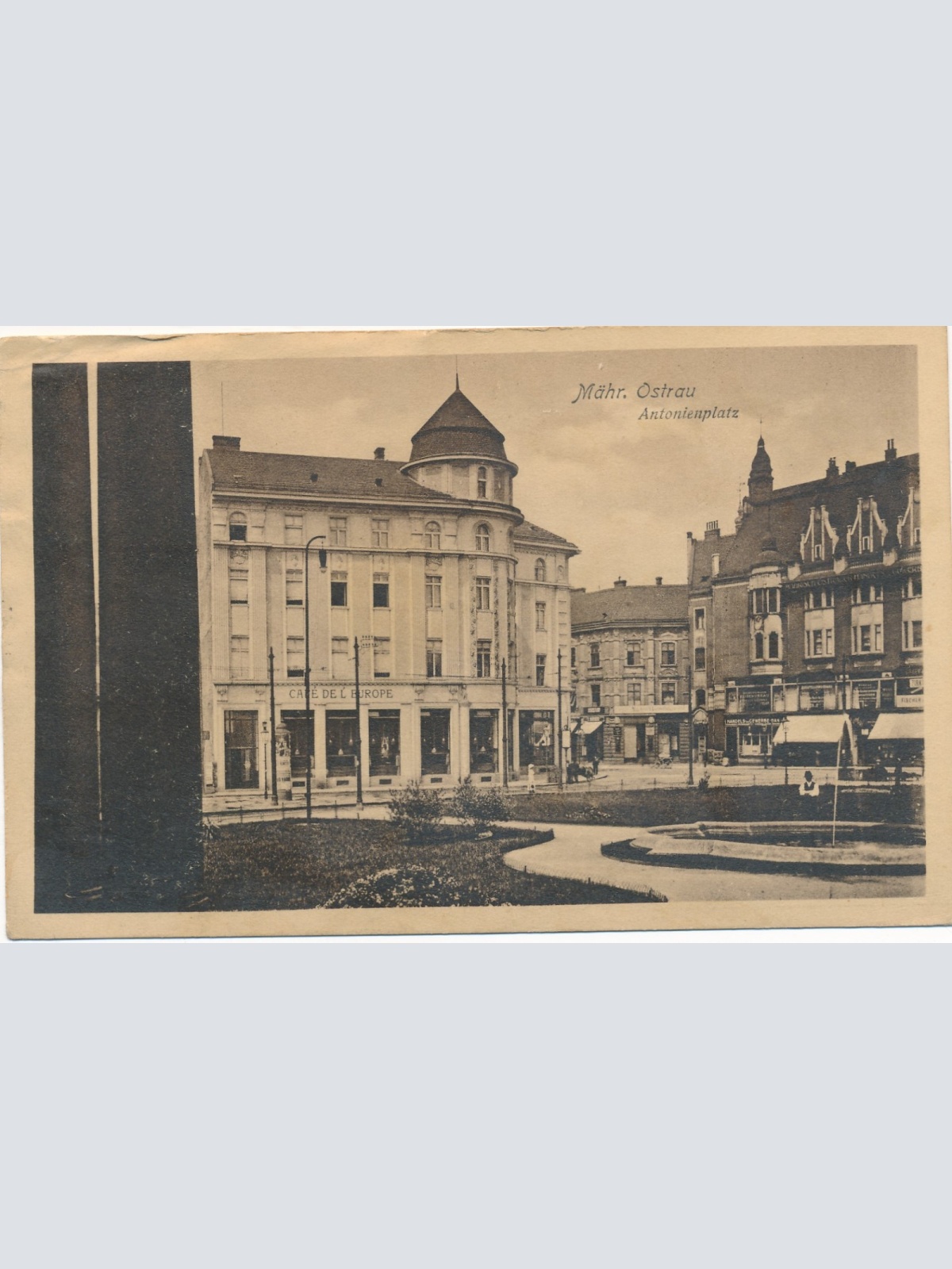 AK aus Mähr Ostrau Antonienplatz Tschechoslowakei Ansichtskarte (17040)