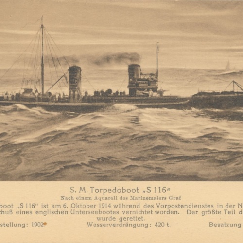 AK S.M. Torpedoboot S 116 ,Schiffe Boote, Ansichtskarte (17049)
