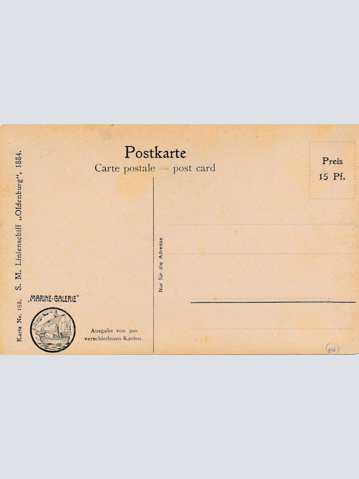 AK S.M. Linienschiff Oldenburg 1884 ,Schiffe Boote, Ansichtskarte (17050)