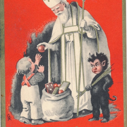 AK Gruss vom Nikolaus Ansichtskarte (17138)