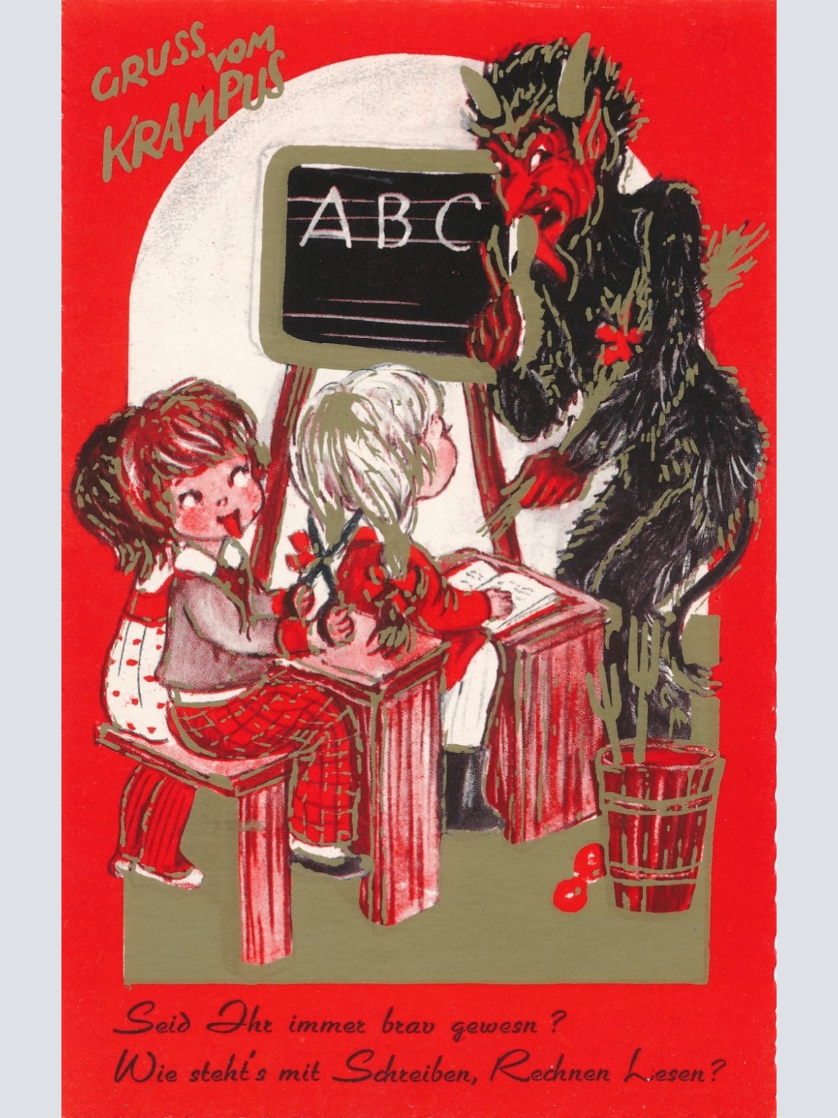 AK Gruss vom Krampus Ansichtskarte (17147)