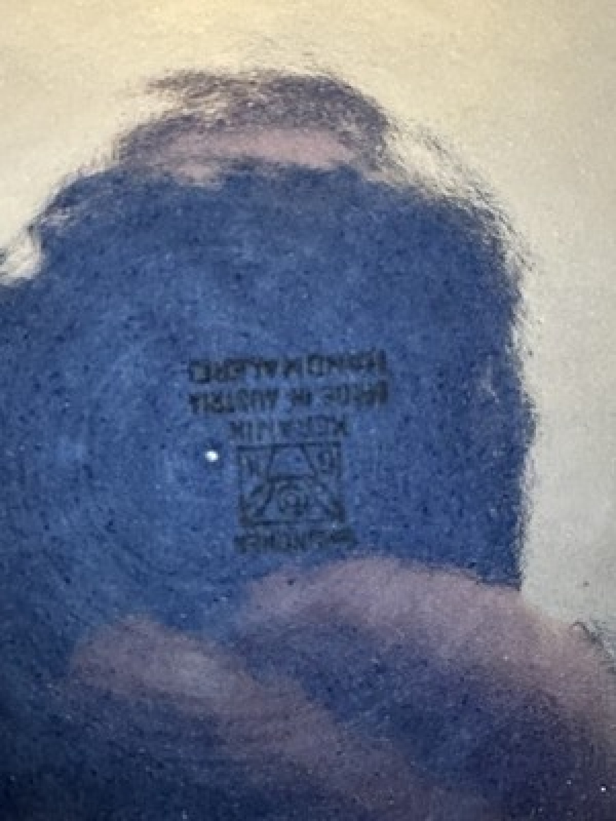 Gmundner Keramik Dirndl blau Speiseteller Servierteller 28 cm