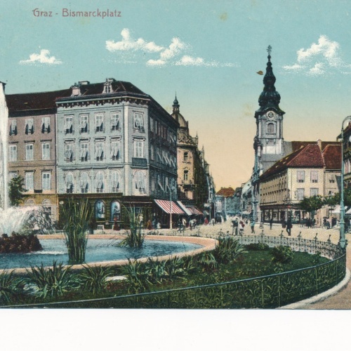 AK aus Graz Bismarckplatz Steiermark Ansichtskarte (17169)